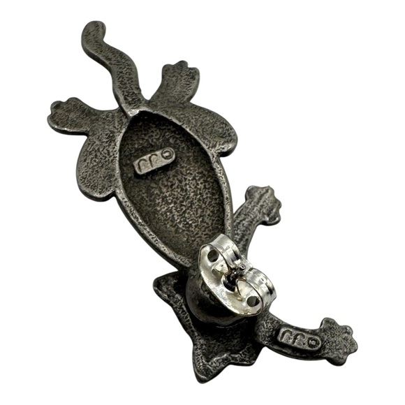 Vintage JJ‎ Cat Brooch Pin - Pewter Finish - Stretching Cat Design - Signed JJ - Picture 3 of 5